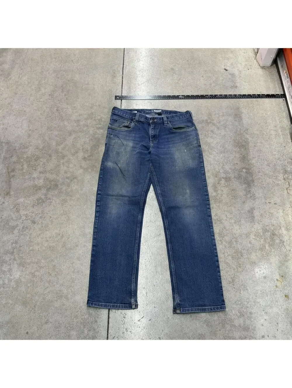 vintage carhartt faded blue relaxed fit jeans size 34 x 32